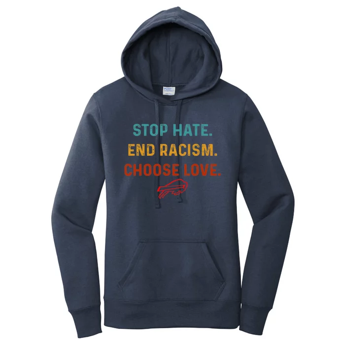 Stop Hate End Racism Choose Love Women's Pullover Hoodie