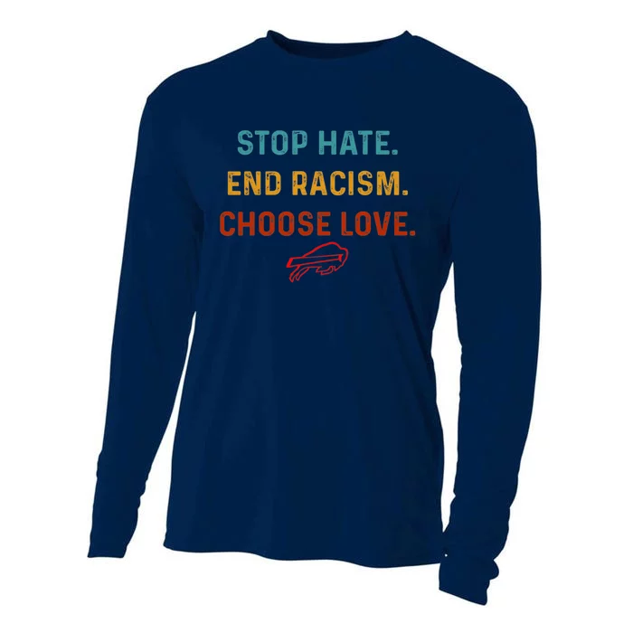 Stop Hate End Racism Choose Love Cooling Performance Long Sleeve Crew