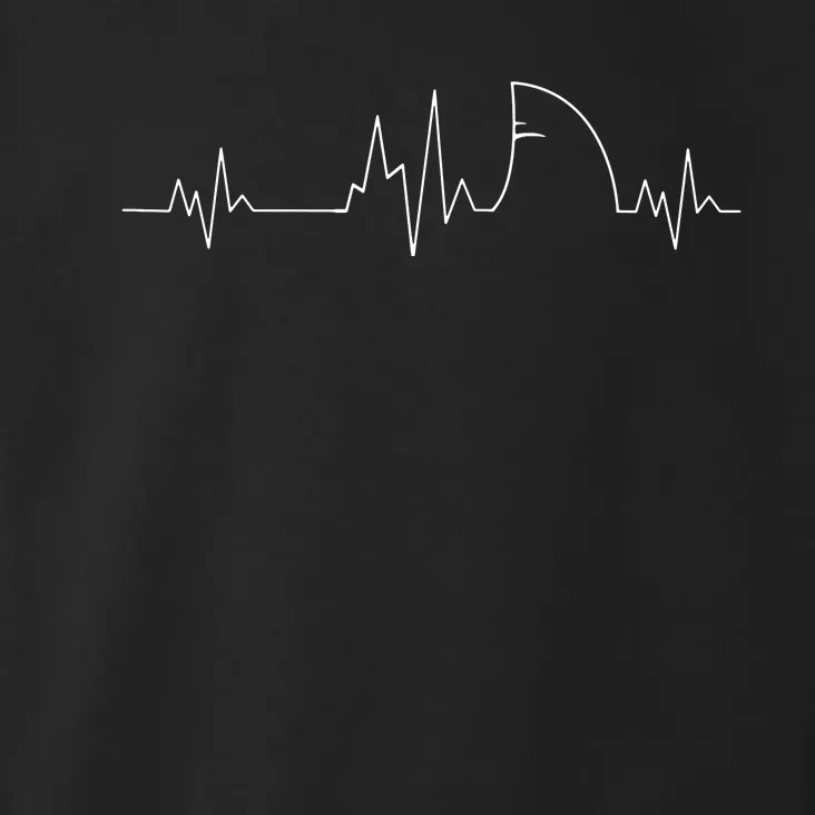 Shark Heartbeat EKG Funny Fish Fin Pulse Ocean Animal Lovers Toddler Hoodie