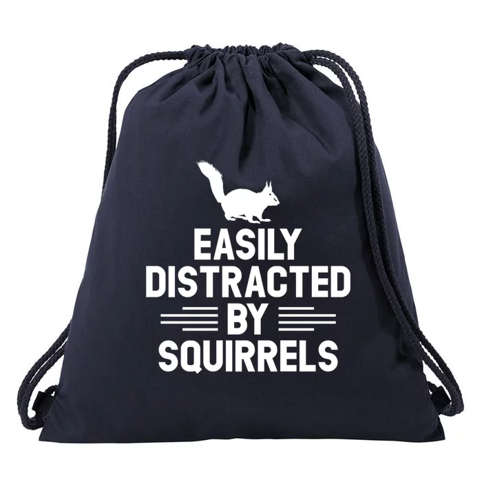 Squirrel Hunter Easily Distracted By Squirrel Hunting Gift Drawstring Bag