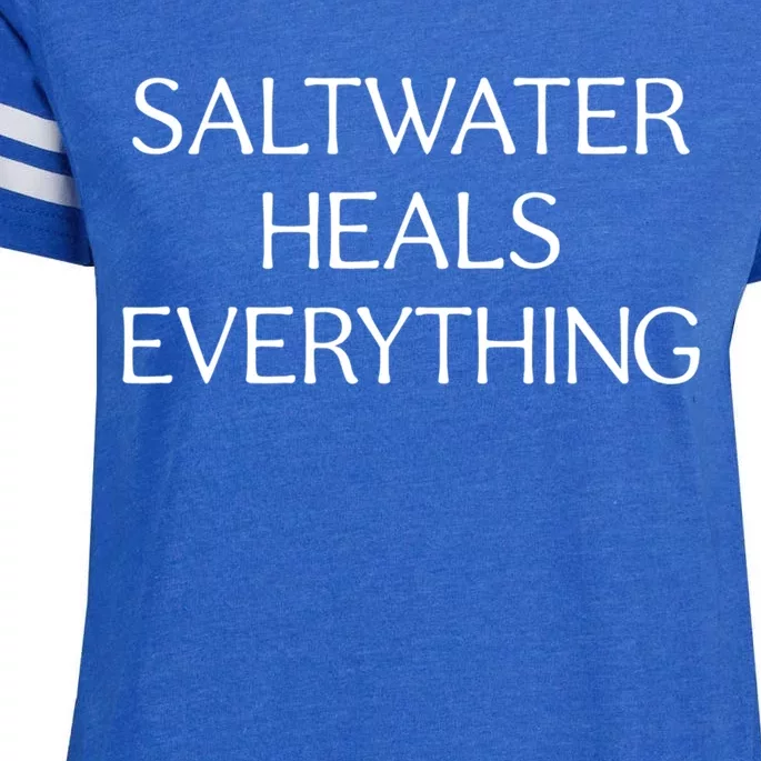 Saltwater Heals Everything Gift Cute Gift Enza Ladies Jersey Football T-Shirt