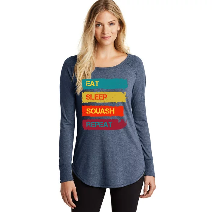 Squash Hobby Eat Sleep Squash Repeat Gift Women's Perfect Tri Tunic Long Sleeve Shirt