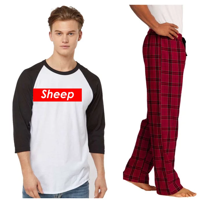 Sheep Red Box Logo Raglan Sleeve Pajama Set