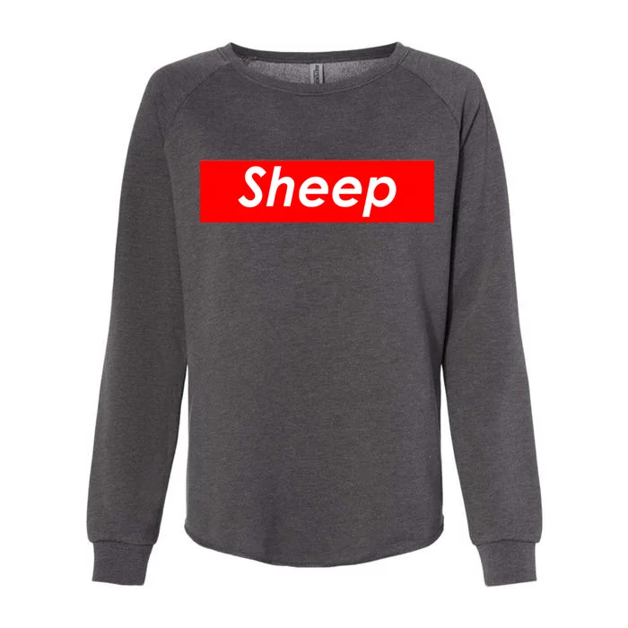 Sheep Red Box Logo Womens California Wash Sweatshirt