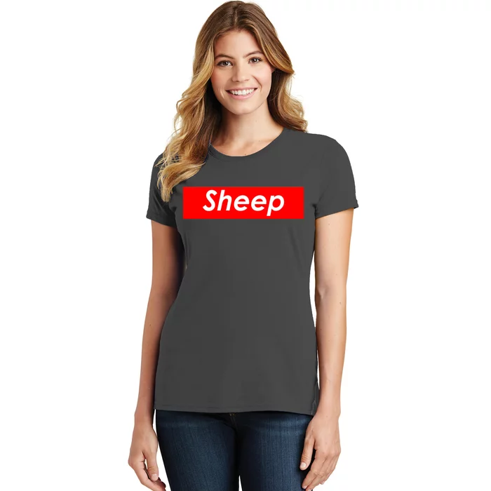 Sheep Red Box Logo Women's T-Shirt