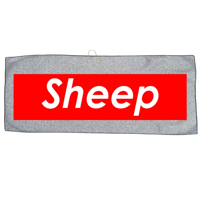 Sheep Red Box Logo Large Microfiber Waffle Golf Towel