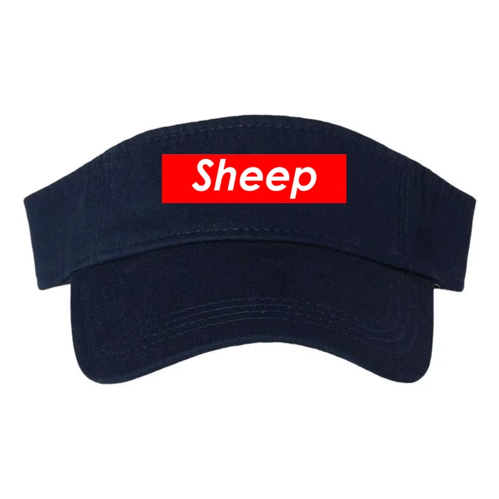 Sheep Red Box Logo Valucap Bio-Washed Visor