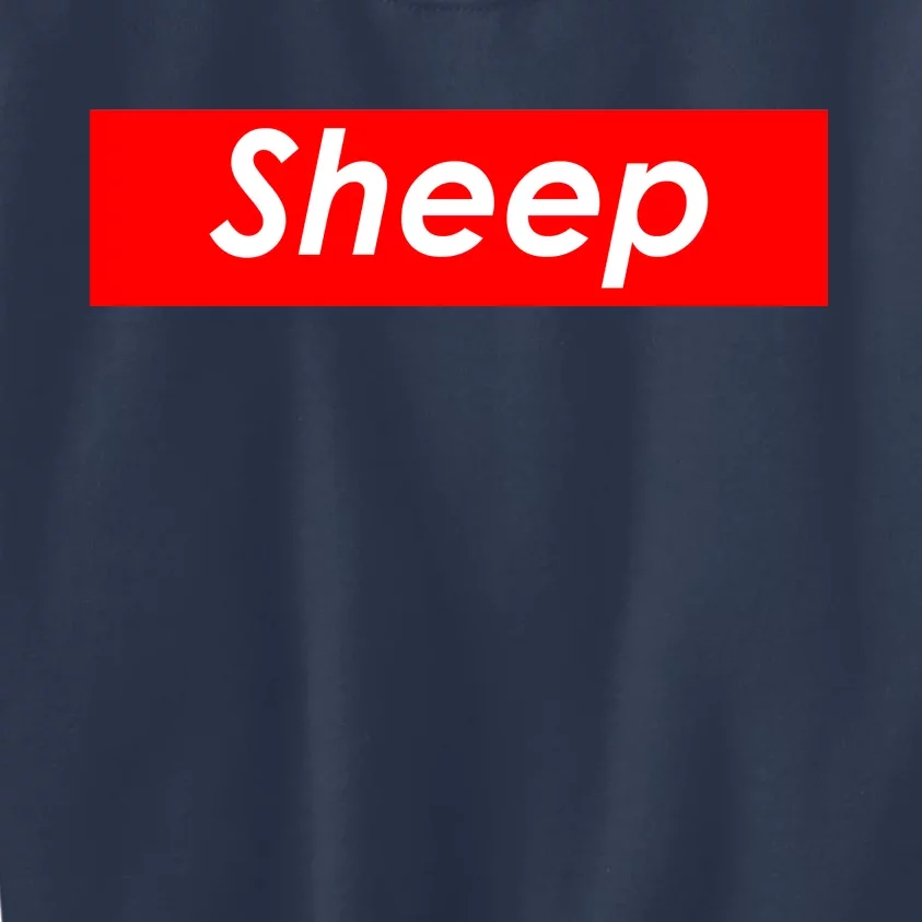 Sheep Red Box Logo Kids Sweatshirt