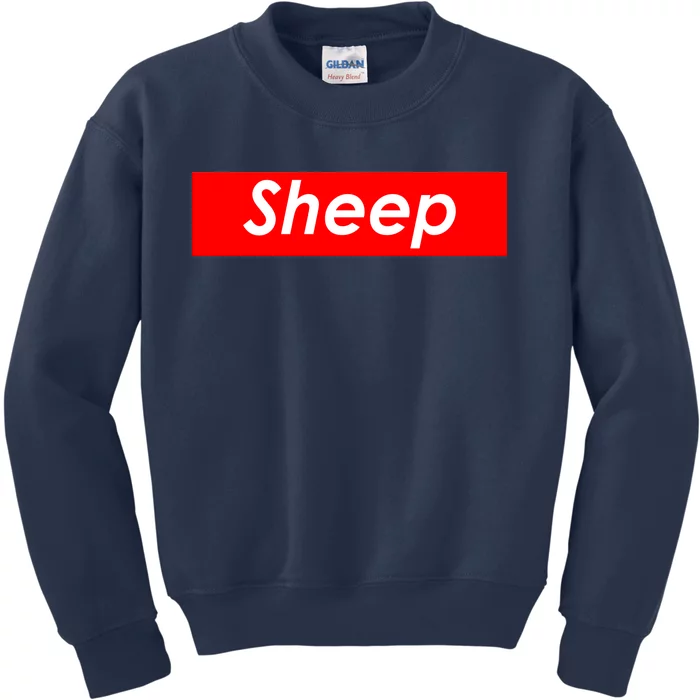 Sheep Red Box Logo Kids Sweatshirt