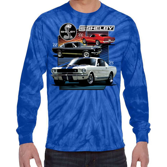 Shelby Ford Mustang Models Tie-Dye Long Sleeve Shirt