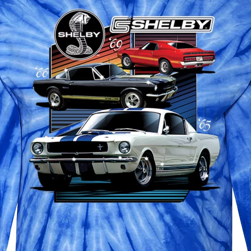 Shelby Ford Mustang Models Tie-Dye Long Sleeve Shirt