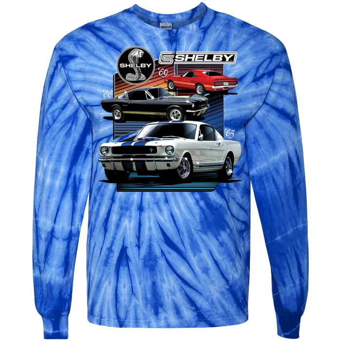 Shelby Ford Mustang Models Tie-Dye Long Sleeve Shirt