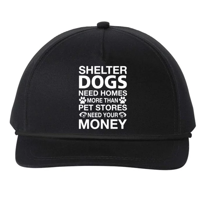 Shelter Dogs Need Homes Snapback Five-Panel Rope Hat