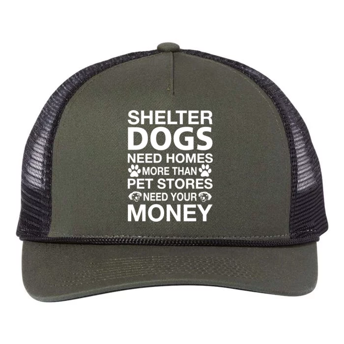 Shelter Dogs Need Homes Retro Rope Trucker Hat Cap