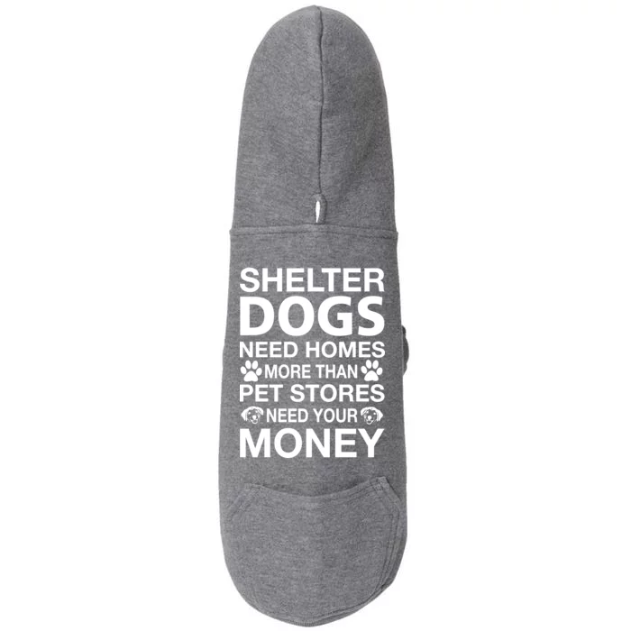 Shelter Dogs Need Homes Doggie 3-End Fleece Hoodie