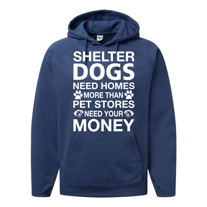 Shelter Dogs Need Homes Performance Fleece Hoodie