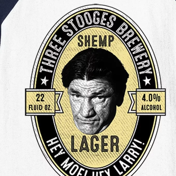 Shemp Lager Three Stooges Baseball Sleeve Shirt