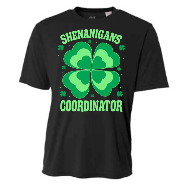 Shenanigan Coordinator Shamrock Clover Cooling Performance Crew T-Shirt