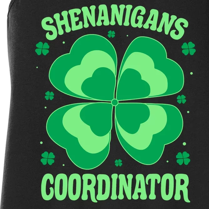 Shenanigan Coordinator Shamrock Clover Women's Racerback Tank