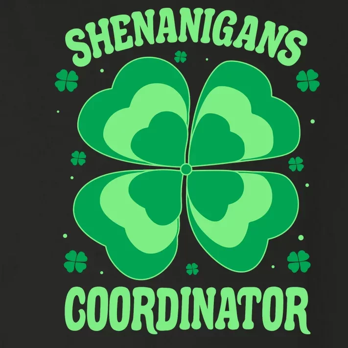 Shenanigan Coordinator Shamrock Clover Toddler Long Sleeve Shirt