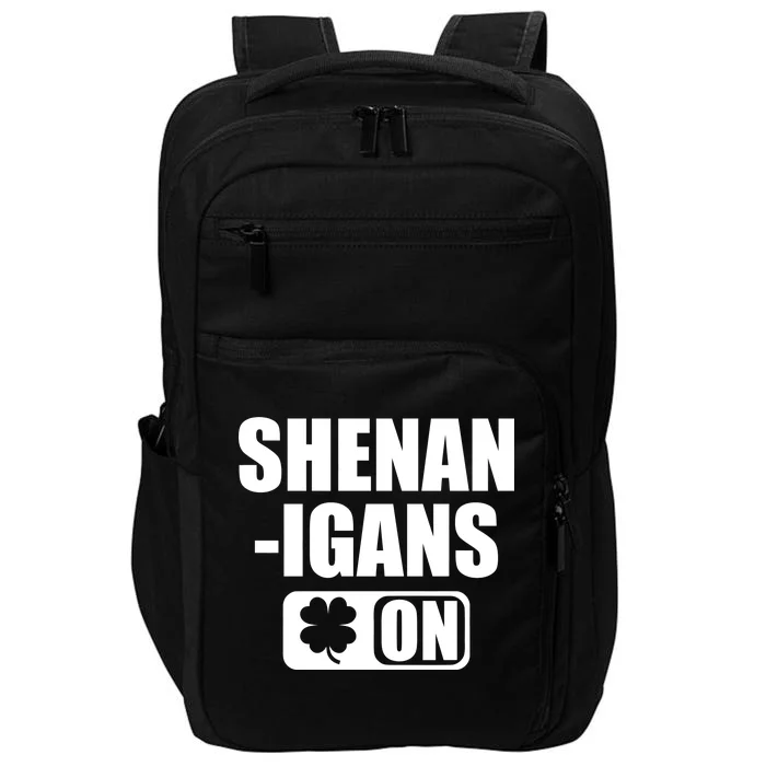 Shenanigans On Drink Mode St. Patrick's Day Clover Impact Tech Backpack