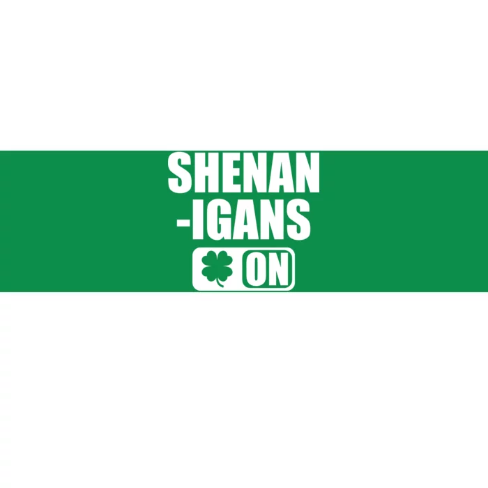 Shenanigans On Drink Mode St. Patrick's Day Clover Bumper Sticker