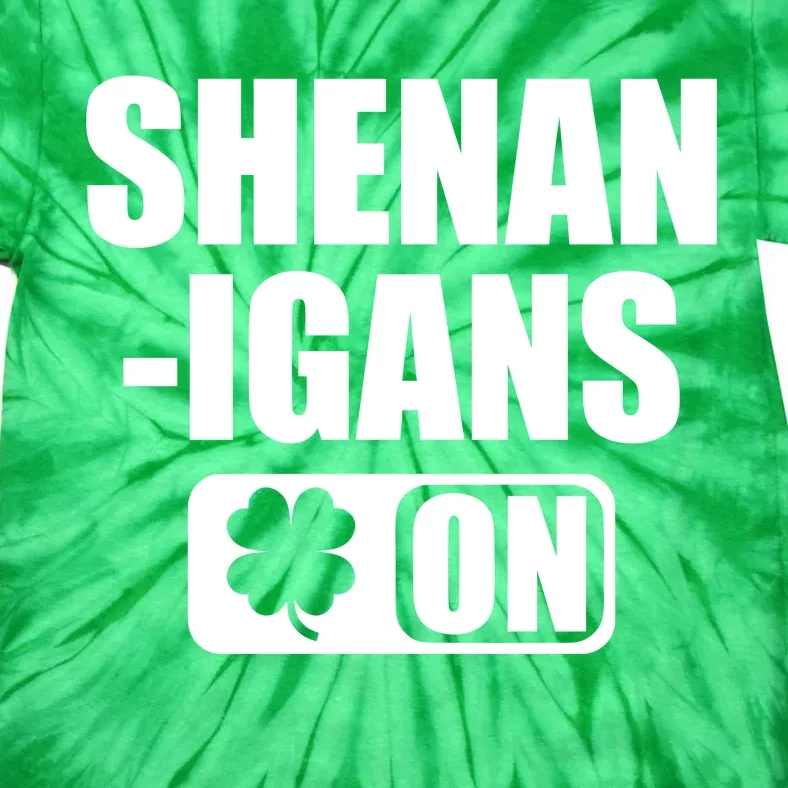 Shenanigans On Drink Mode St. Patrick's Day Clover Tie-Dye T-Shirt