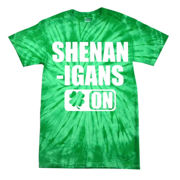 Shenanigans On Drink Mode St. Patrick's Day Clover Tie-Dye T-Shirt