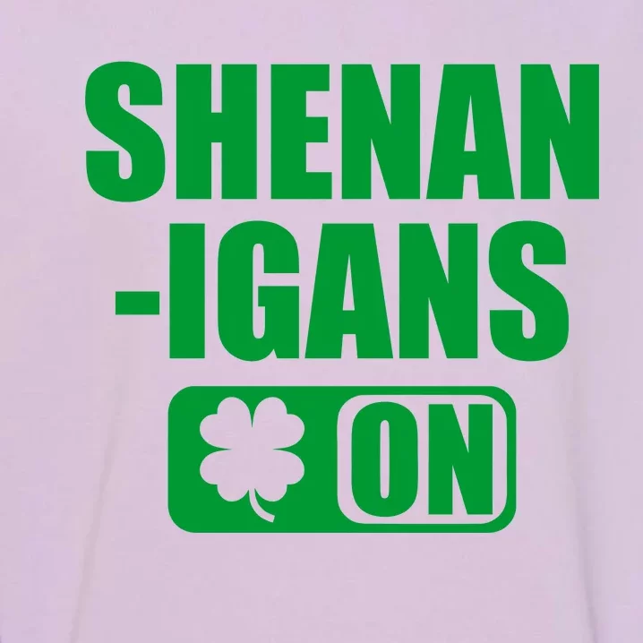 Shenanigans On Drink Mode St. Patrick's Day Clover Garment-Dyed Sweatshirt