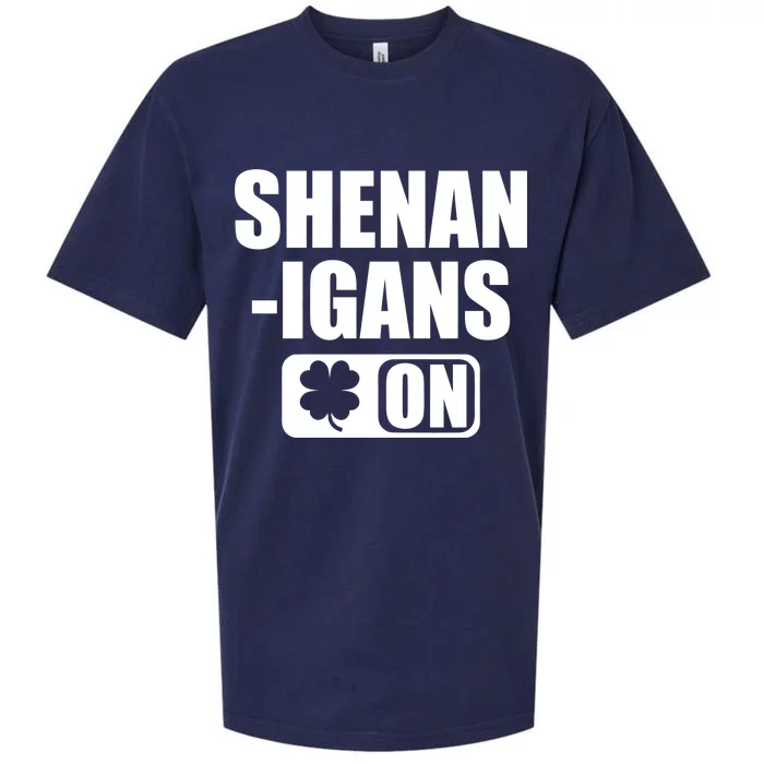 Shenanigans On Drink Mode St. Patrick's Day Clover Sueded Cloud Jersey T-Shirt