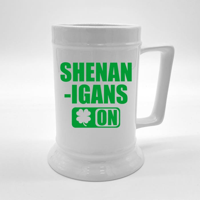 Shenanigans On Drink Mode St. Patrick's Day Clover Front & Back Beer Stein