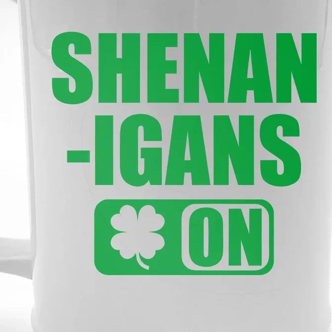 Shenanigans On Drink Mode St. Patrick's Day Clover Front & Back Beer Stein