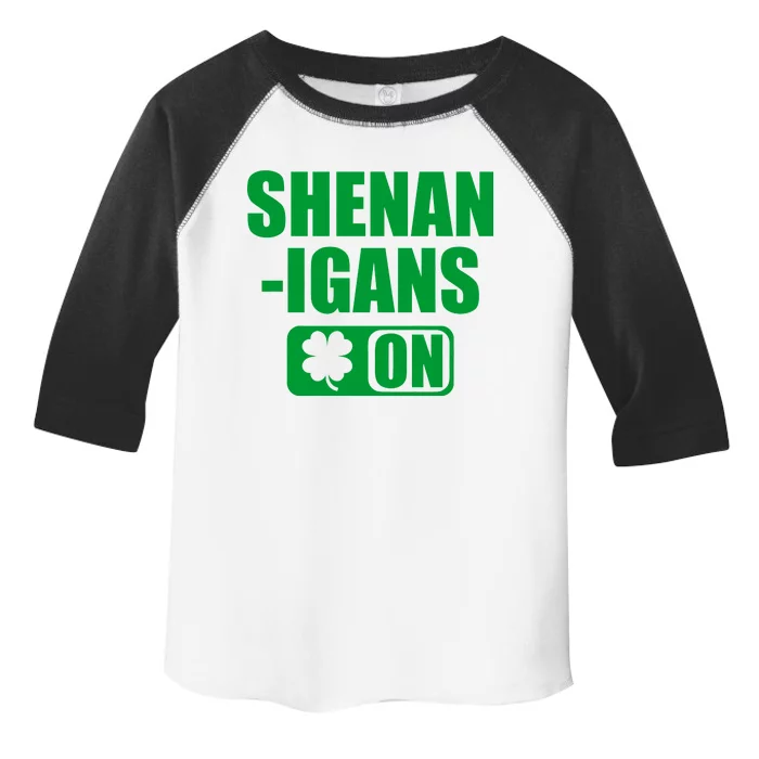 Shenanigans On Drink Mode St. Patrick's Day Clover Toddler Fine Jersey T-Shirt