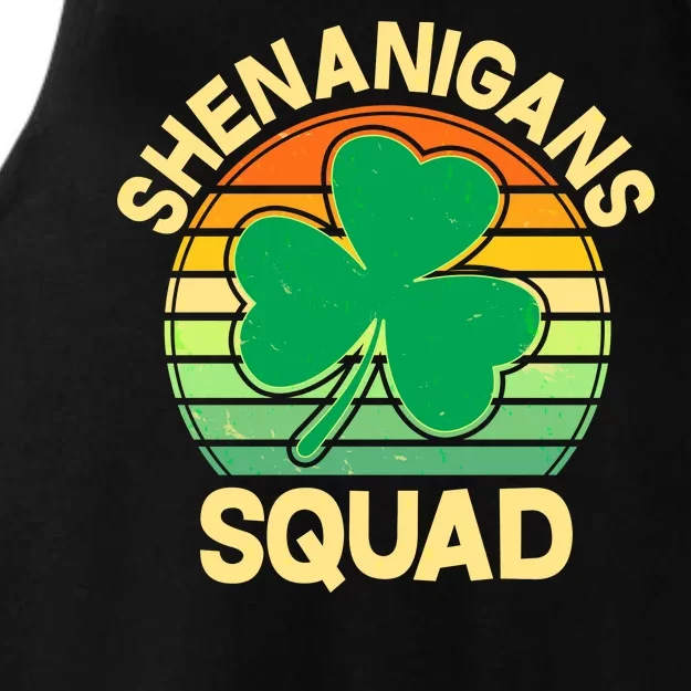 Shenanigans Squad Shamrock St Patricks Day Ladies Tri-Blend Wicking Tank