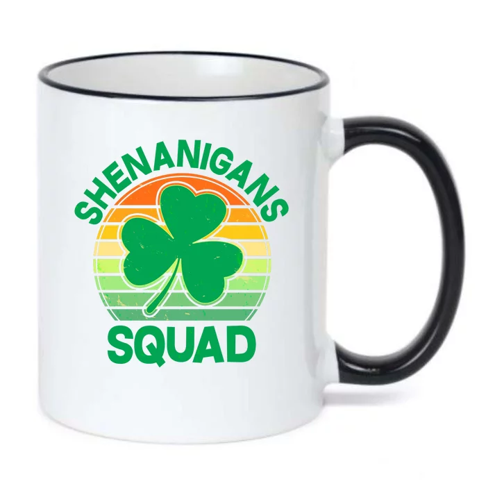 Shenanigans Squad Shamrock St Patricks Day Black Color Changing Mug