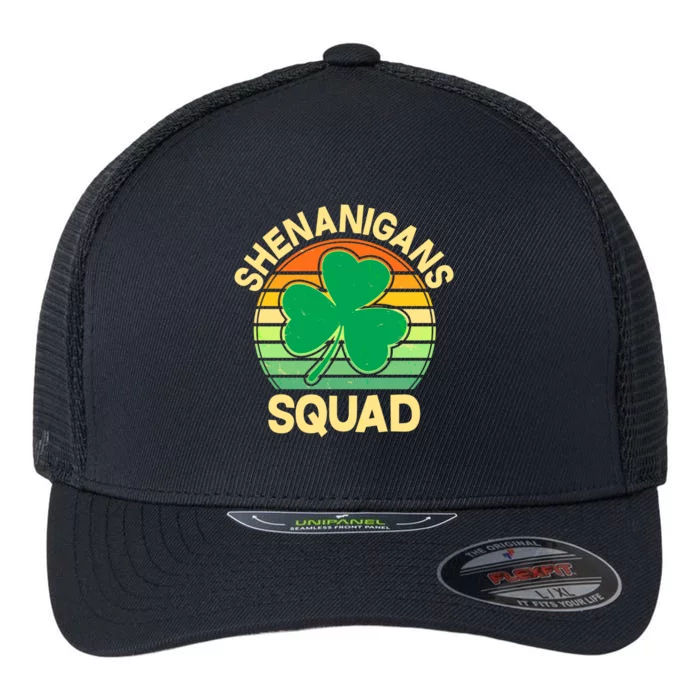 Shenanigans Squad Shamrock St Patricks Day Flexfit Unipanel Trucker Cap