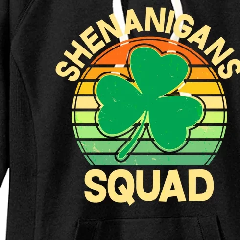 Shenanigans Squad Shamrock St Patricks Day Women's Fleece Hoodie