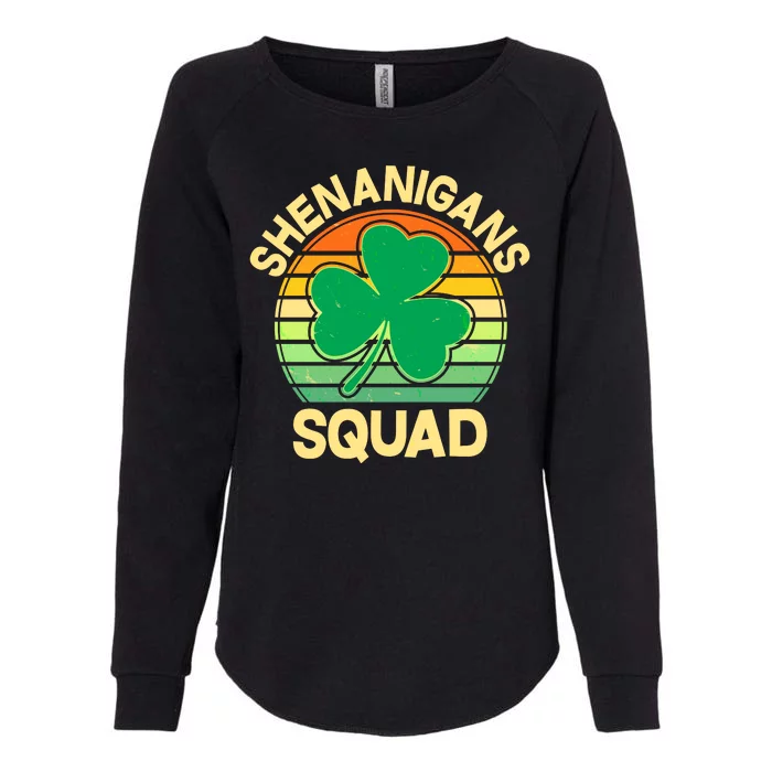 Shenanigans Squad Shamrock St Patricks Day Womens California Wash Sweatshirt