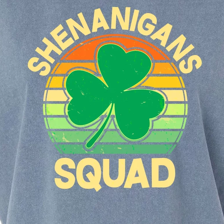 Shenanigans Squad Shamrock St Patricks Day Garment-Dyed Women's Muscle Tee