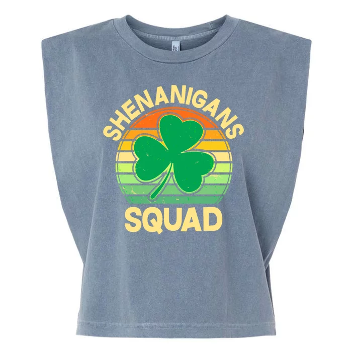 Shenanigans Squad Shamrock St Patricks Day Garment-Dyed Women's Muscle Tee