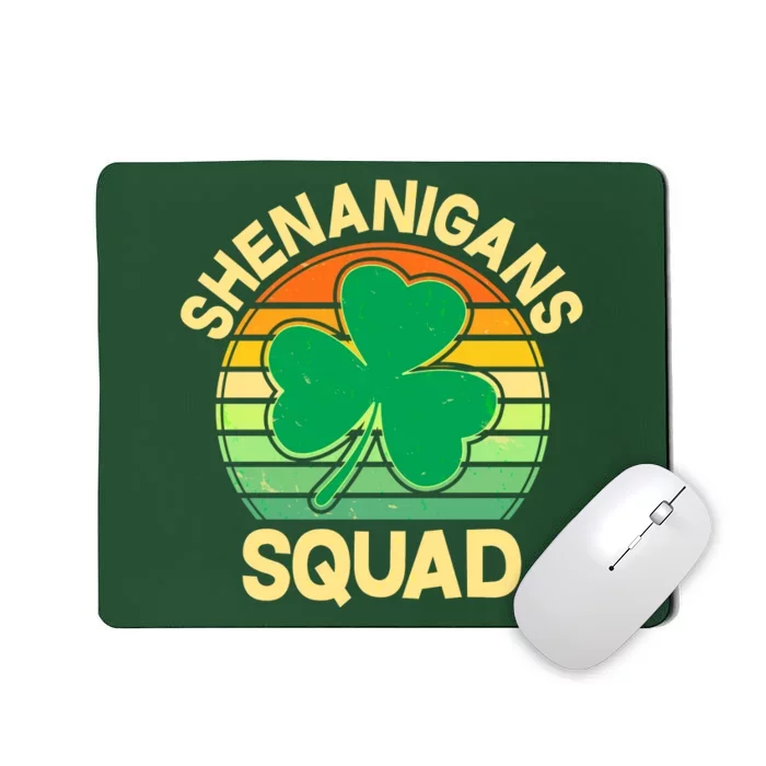 Shenanigans Squad Shamrock St Patricks Day Mousepad