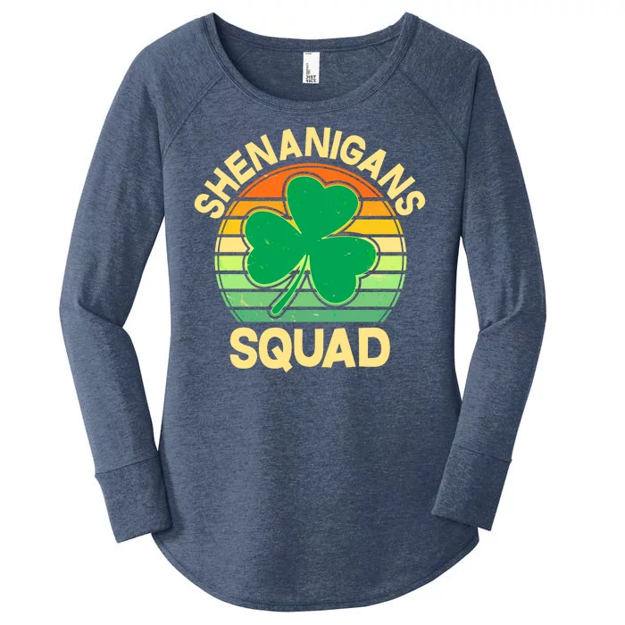 Shenanigans Squad Shamrock St Patricks Day Women's Perfect Tri Tunic Long Sleeve Shirt