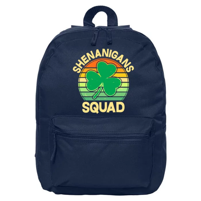 Shenanigans Squad Shamrock St Patricks Day 16 in Basic Backpack