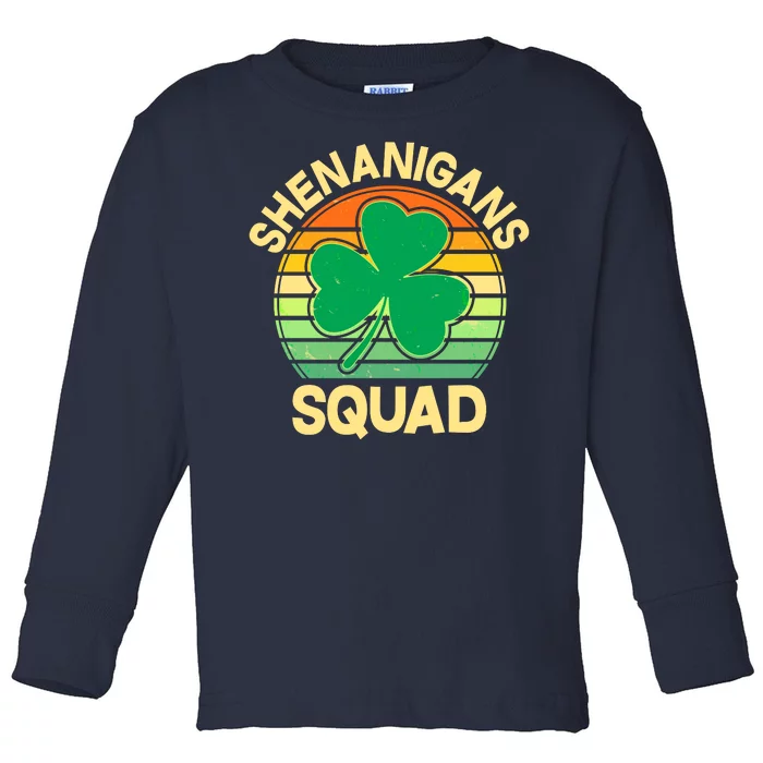 Shenanigans Squad Shamrock St Patricks Day Toddler Long Sleeve Shirt