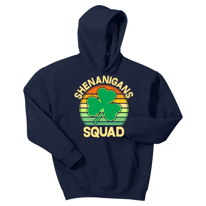 Shenanigans Squad Shamrock St Patricks Day Kids Hoodie