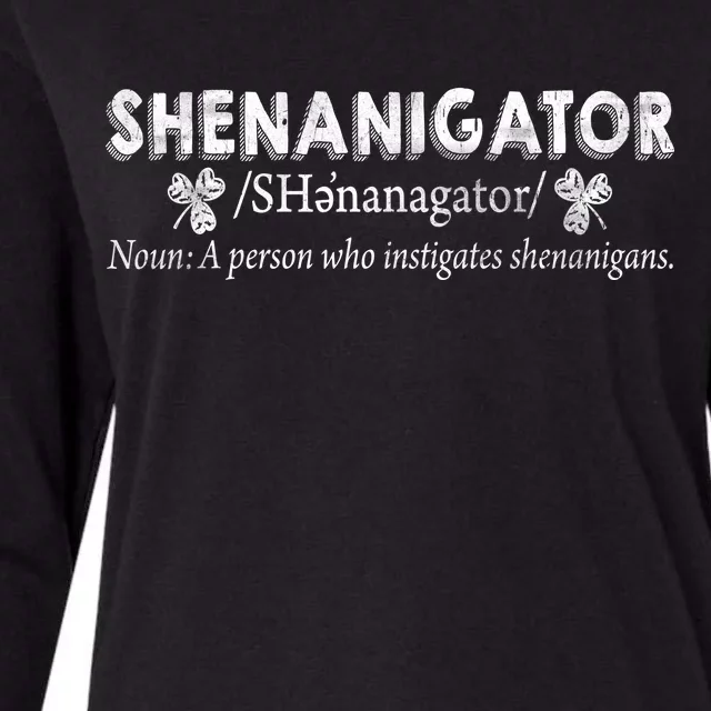 Shenanigator A Person Who Instigates Shenanigans Womens Cotton Relaxed Long Sleeve T-Shirt