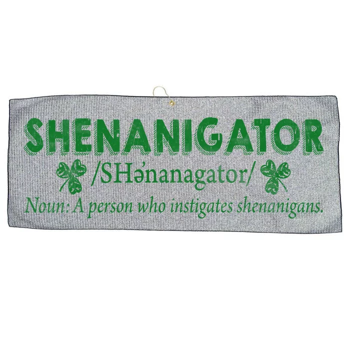 Shenanigator A Person Who Instigates Shenanigans Large Microfiber Waffle Golf Towel