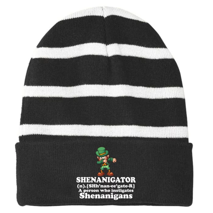 Shenanigator Definition Striped Beanie with Solid Band