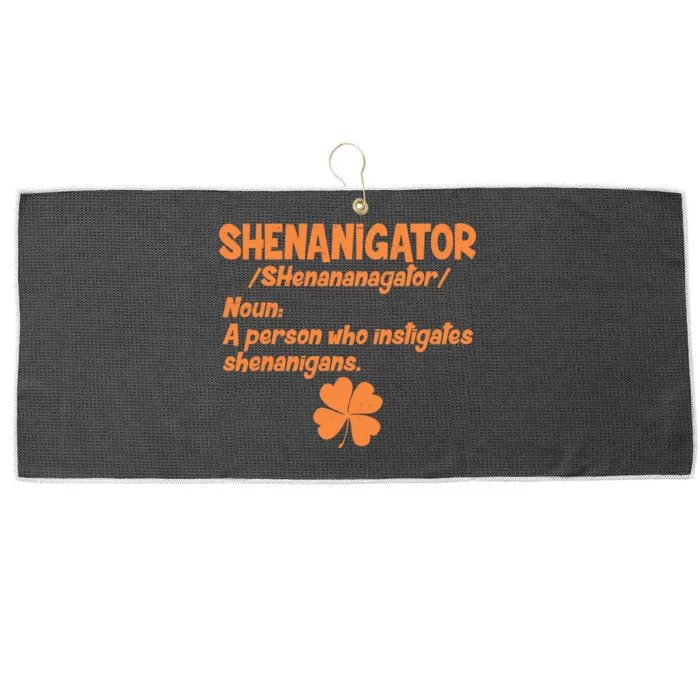 Shenanigator Definition Person Instigates Shenanigans Large Microfiber Waffle Golf Towel