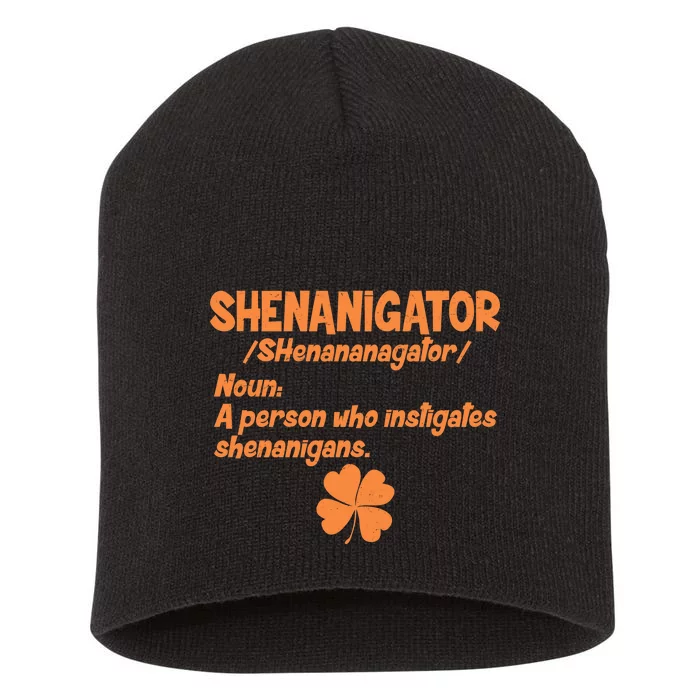 Shenanigator Definition Person Instigates Shenanigans Short Acrylic Beanie